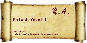Maloch Amadil névjegykártya